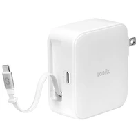 LOGiiX Power Plus Connect 45W USB-C Wall Charger with Built-In Cable - White