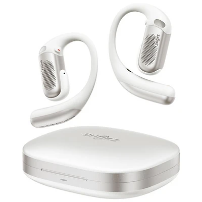 Écouteurs ouverts 100 % sans fil OpenFit Pro de Shokz - Blanc - Partenaire distributeur exclusif