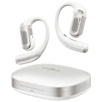 Écouteurs ouverts 100 % sans fil OpenFit Pro de Shokz - Blanc - Partenaire distributeur exclusif