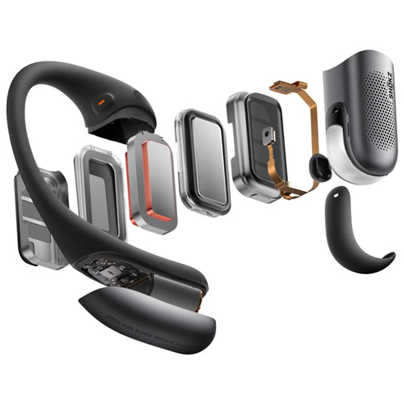 Écouteurs ouverts 100 % sans fil OpenFit Pro de Shokz - Noir - Partenaire distributeur exclusif
