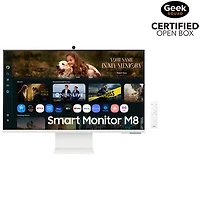 Boîte ouverte - Moniteur intelligent DEL AV Ultra HD 4K 60 Hz GàG 4 ms 32 po M8 de Samsung (LS32FM801UNXZA) - Blanc chaud