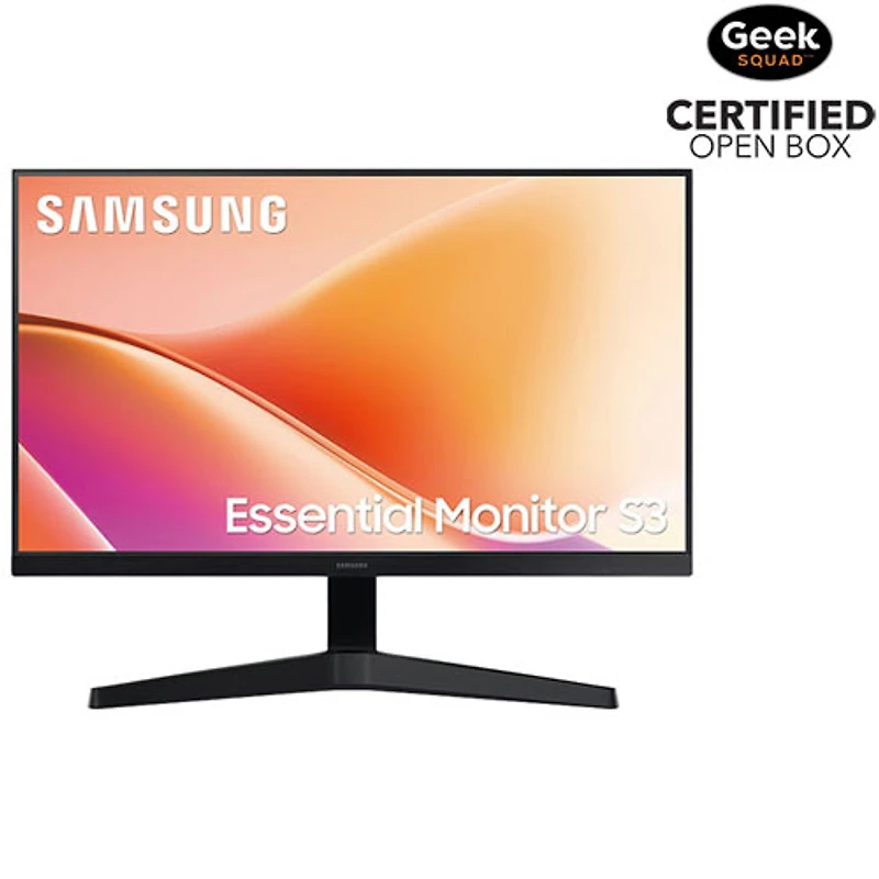 Boîte ouverte - Moniteur DEL AV HD intégrale GàG 5 ms 100 Hz 24 po Essential de Samsung (LS24F330EANXZA) - Noir