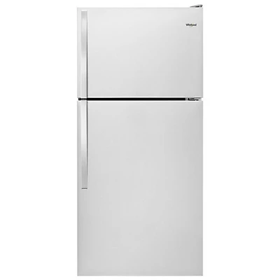 Boîte ouverte - Réfrigérateur à congélateur supérieur 14,3 pi³ 28 po de Whirlpool (WRT134TFDM) - Acier inoxydable - Parfait état