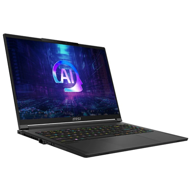 Portable de jeu de 16 po Stealth A16 AI+ de MSI - Noir (Ryzen AI 9 365 d'AMD/RAM 32 Go/SSD 1 To/GeForce RTX 4070/Win 11 Famille)