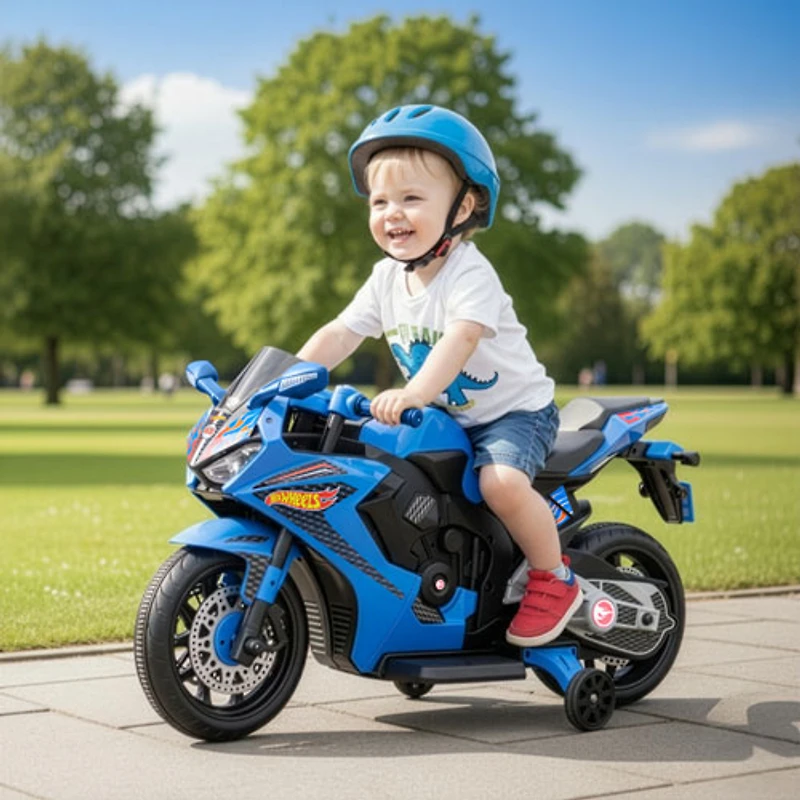 Flybar Hot Wheels 6-Volt Ride-On Motorcycle - Blue