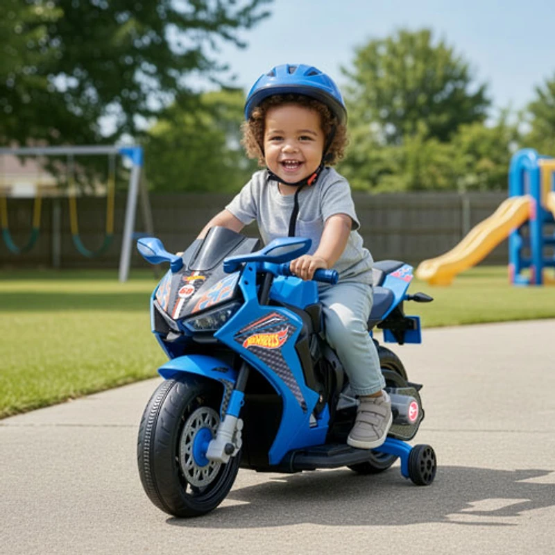 Flybar Hot Wheels 6-Volt Ride-On Motorcycle - Blue