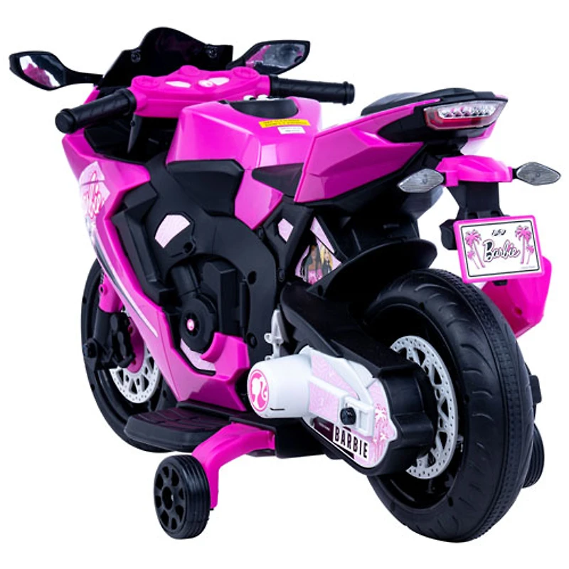 Moto porteuse Barbie 6 V de Flybar - Rose