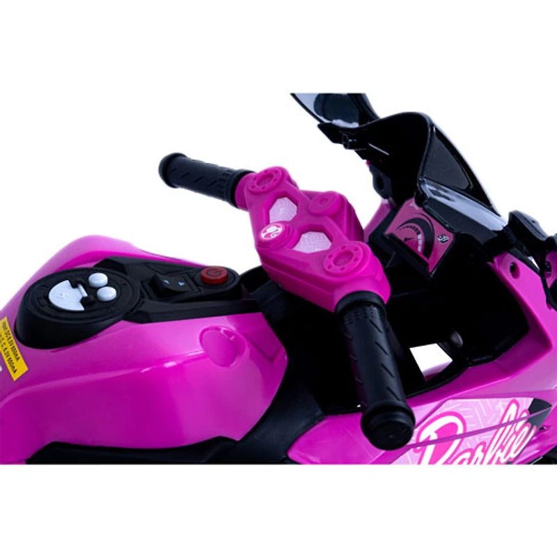 Moto porteuse Barbie 6 V de Flybar - Rose