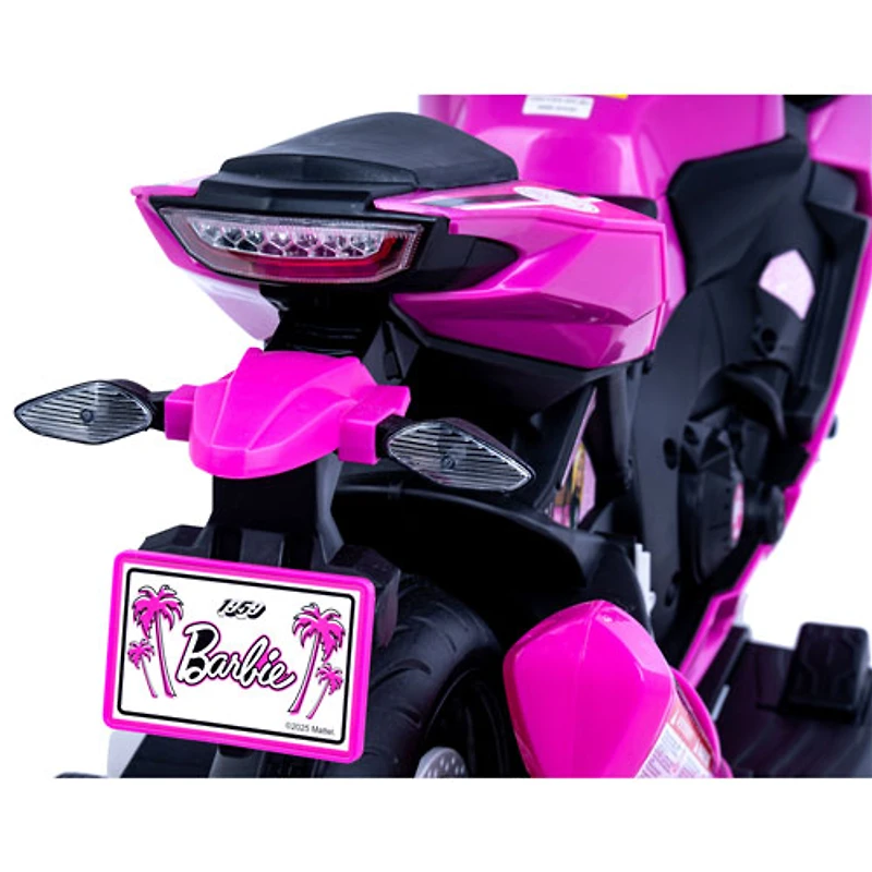 Moto porteuse Barbie 6 V de Flybar - Rose