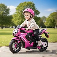Moto porteuse Barbie 6 V de Flybar - Rose