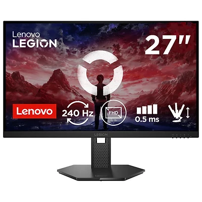 Moniteur de jeu DEL IPS FreeSync 0,5 ms 240 Hz 27 po Legion de Lenovo (68C5GAC4US) - Noir corbeau