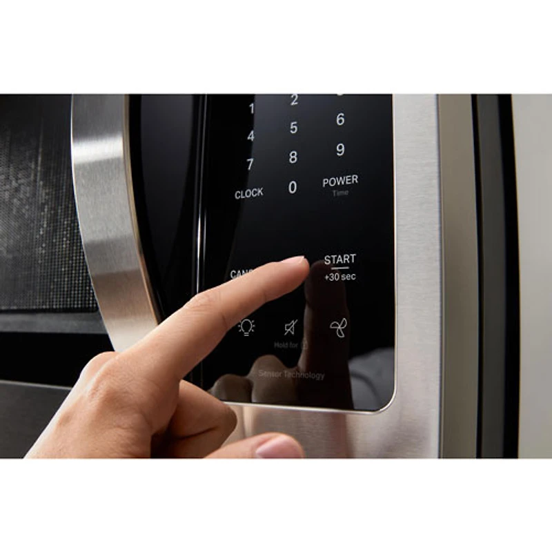 Four à micro-ondes à hotte intégrée de Whirlpool - 1,9 pi³ - Acier inoxydable