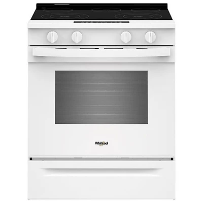 Whirlpool 30" 5.3 Cu. Ft. Fan Convection 5-Element Slide-In Electric Air Fry Range (YWSES4530TW) - White