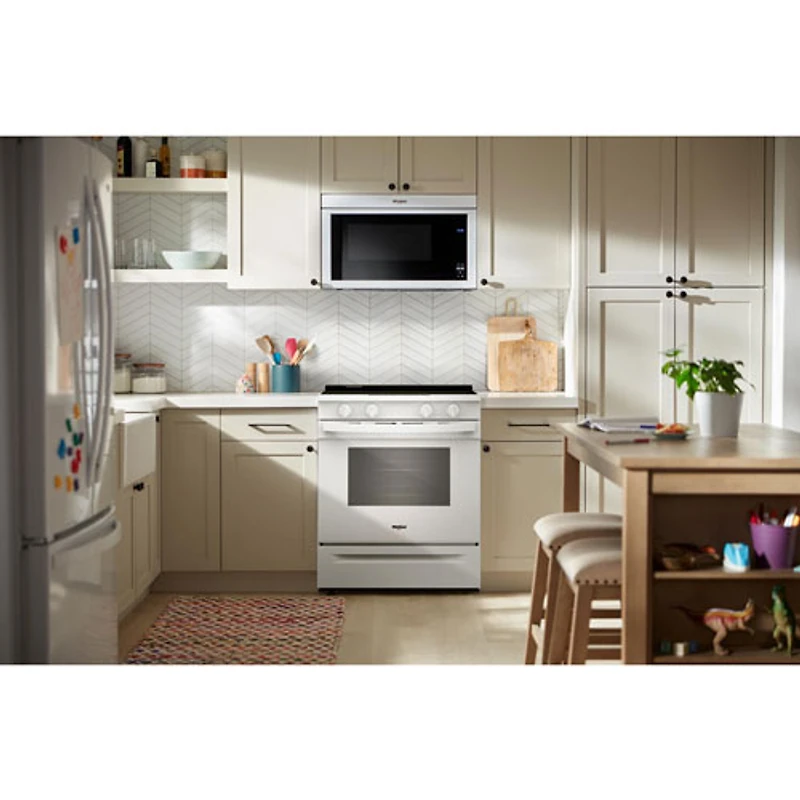 Whirlpool 30" 5.3 Cu. Ft. Fan Convection 5-Element Slide-In Electric Air Fry Range (YWSES4530TW) - White