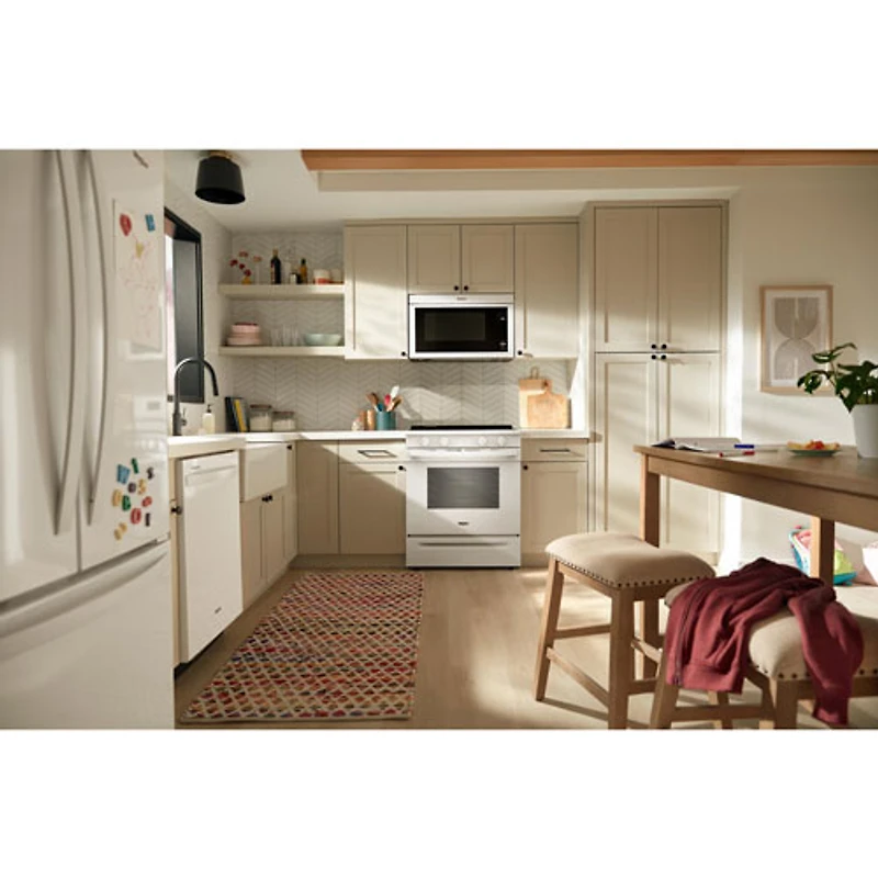 Whirlpool 30" 5.3 Cu. Ft. Fan Convection 5-Element Slide-In Electric Air Fry Range (YWSES4530TW) - White