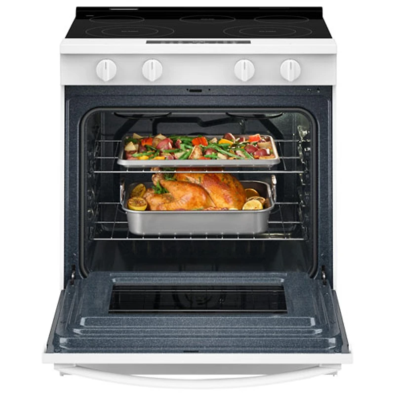 Whirlpool 30" 5.3 Cu. Ft. Fan Convection 5-Element Slide-In Electric Air Fry Range (YWSES4530TW) - White
