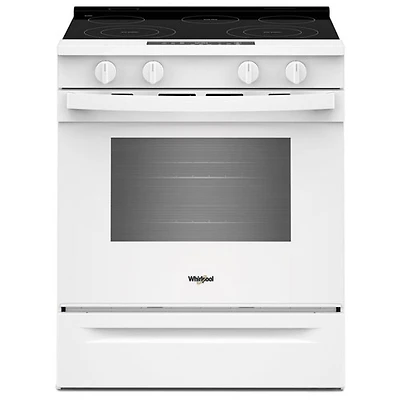 Whirlpool 30" 5.3 Cu. Ft. 5-Element Slide-In Electric Range (YWSES3330TW) - White