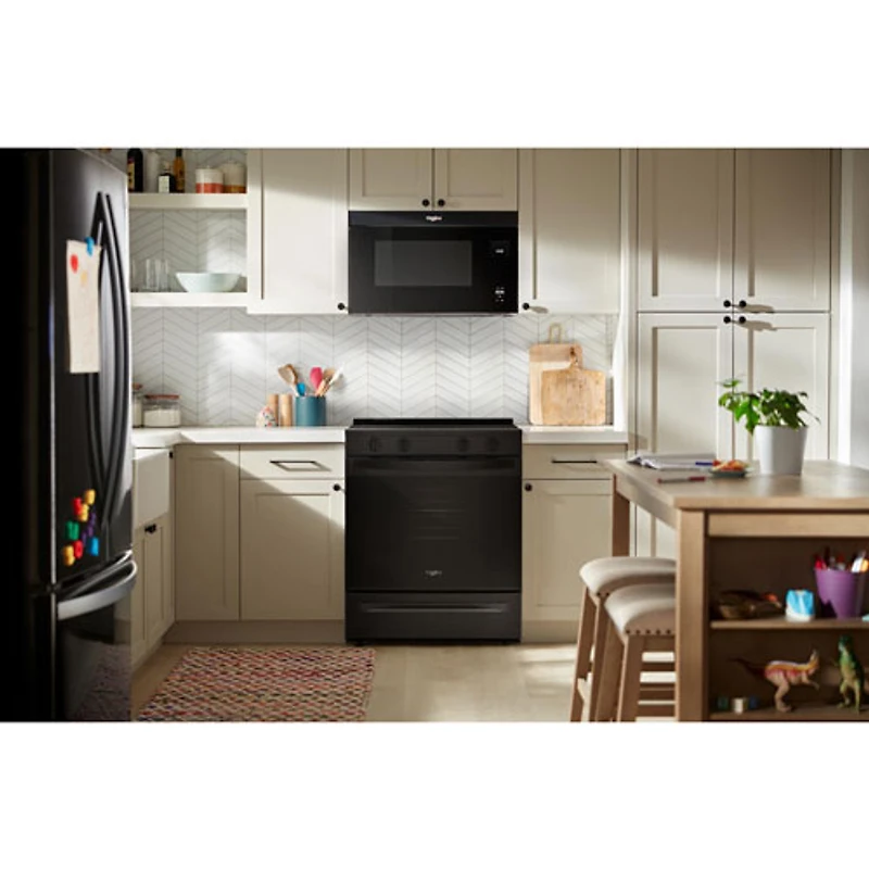 Whirlpool 30" 5.3 Cu. Ft. 5-Element Slide-In Electric Range (YWSES3330TB) - Black