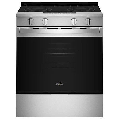 Whirlpool 30" 5.3 Cu Ft 5-Element Slide-In Electric Air Fry Range (YWSES4530TZ) -Fingerprint Resistant Stainless