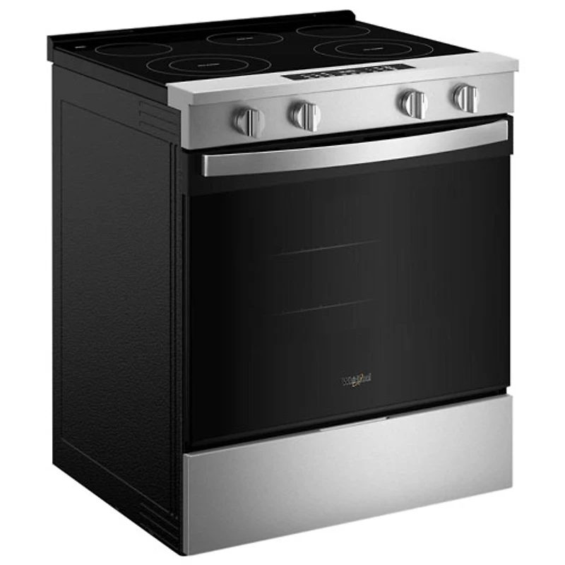 Whirlpool 30" 5.3 Cu Ft 5-Element Slide-In Electric Air Fry Range (YWSES4530TZ) -Fingerprint Resistant Stainless