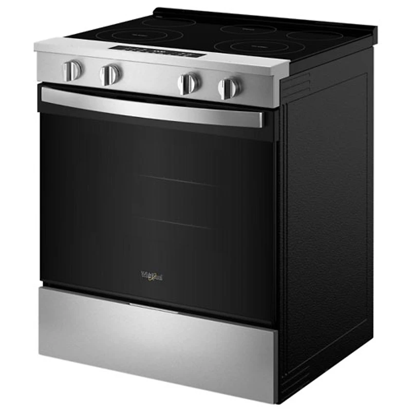 Whirlpool 30" 5.3 Cu Ft 5-Element Slide-In Electric Air Fry Range (YWSES4530TZ) -Fingerprint Resistant Stainless