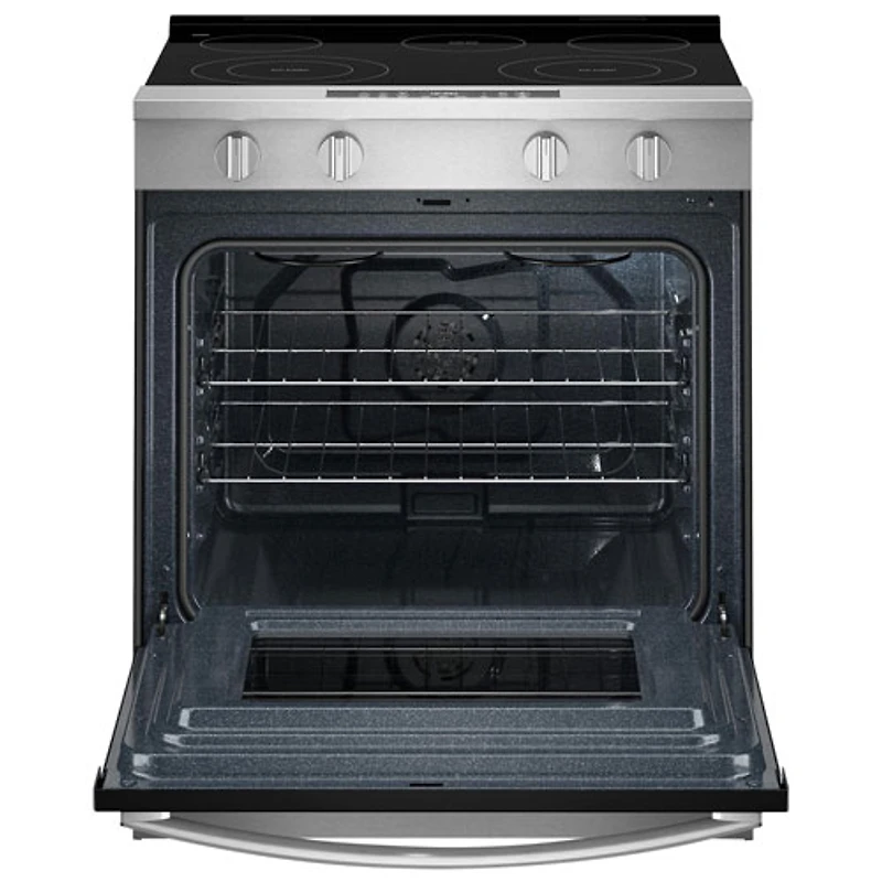 Whirlpool 30" 5.3 Cu Ft 5-Element Slide-In Electric Air Fry Range (YWSES4530TZ) -Fingerprint Resistant Stainless