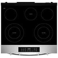 Whirlpool 30" 5.3 Cu Ft 5-Element Slide-In Electric Air Fry Range (YWSES4530TZ) -Fingerprint Resistant Stainless