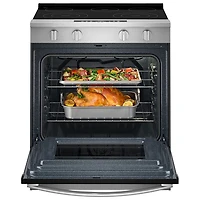 Whirlpool 30" 5.3 Cu Ft 5-Element Slide-In Electric Air Fry Range (YWSES4530TZ) -Fingerprint Resistant Stainless