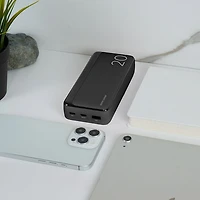 LOGiiX Vibrance Piston Power 20,000 mAh Dual USB-C/USB-A Power Bank - Black