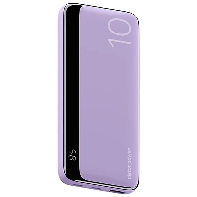 LOGiiX Vibrance Piston Power 10,000 mAh Dual USB-C/USB-A Power Bank - Lavender