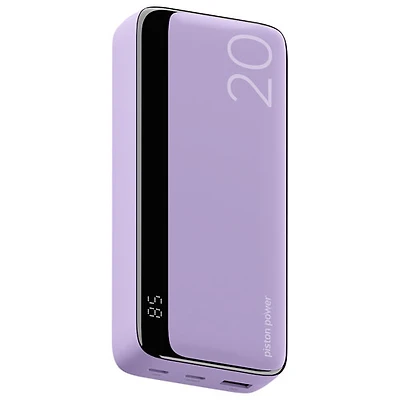 LOGiiX Vibrance Piston Power 20,000 mAh Dual USB-C/USB-A Power Bank - Lavender