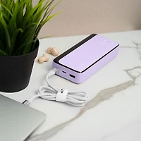 LOGiiX Vibrance Piston Power 20,000 mAh Dual USB-C/USB-A Power Bank - Lavender