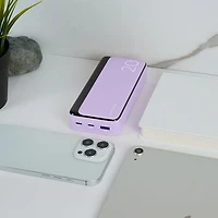 LOGiiX Vibrance Piston Power 20,000 mAh Dual USB-C/USB-A Power Bank - Lavender
