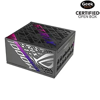 Boîte ouverte - Bloc d'alimentation ROG Strix 1000 W Platinum d'ASUS, entièrement modulaire, 80+ Platinum, ATX 3.1, PCIe 5.0, GaN MOSFET, stabilisateur de tension intelligent
