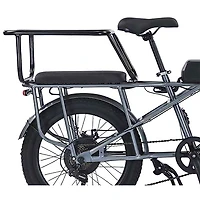 GoTyger Heavy-Duty Cargo Electric City Bike (500W Motor / 45km Range / 30km/h Top Speed) - Black