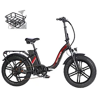 Gotyger Cargo Foldable Fat Tire Electric City Bike (500W Motor / 50km Range / 30km/h Top Speed