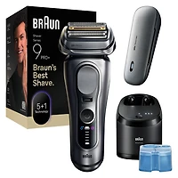 Rasoir sans fil à grille avec ou sans eau Series 9 PRO+ de Braun avec étui PowerCase (9677cc)