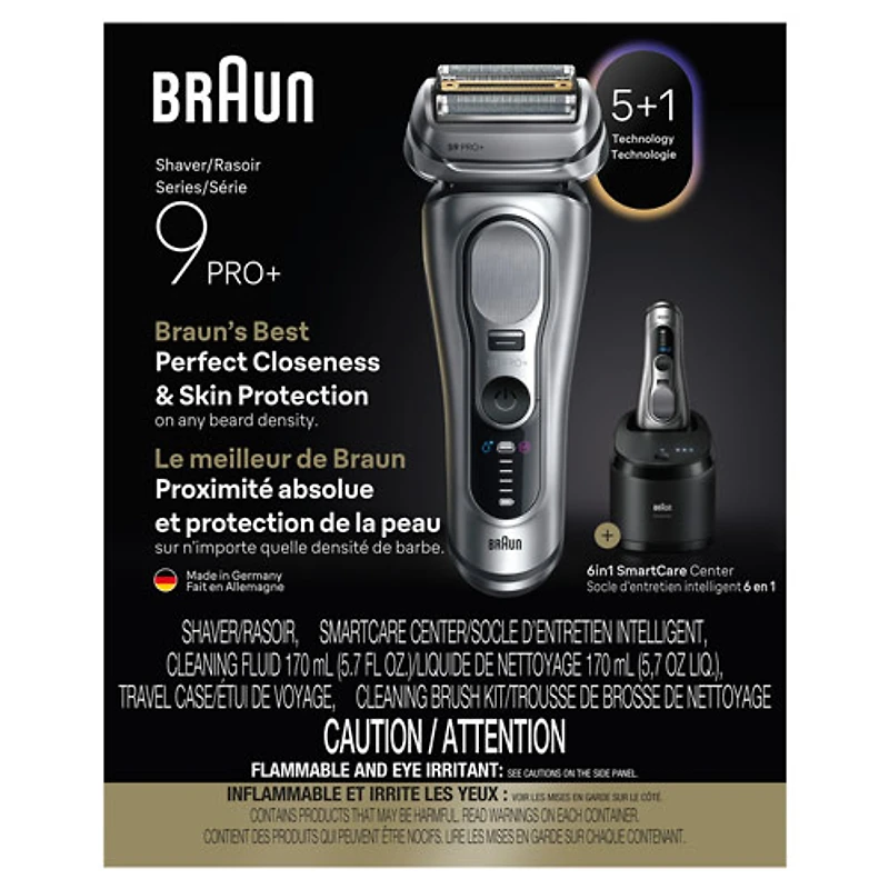 Rasoir sans fil à grille avec ou sans eau Series 9 PRO+ de Braun (9667cc)