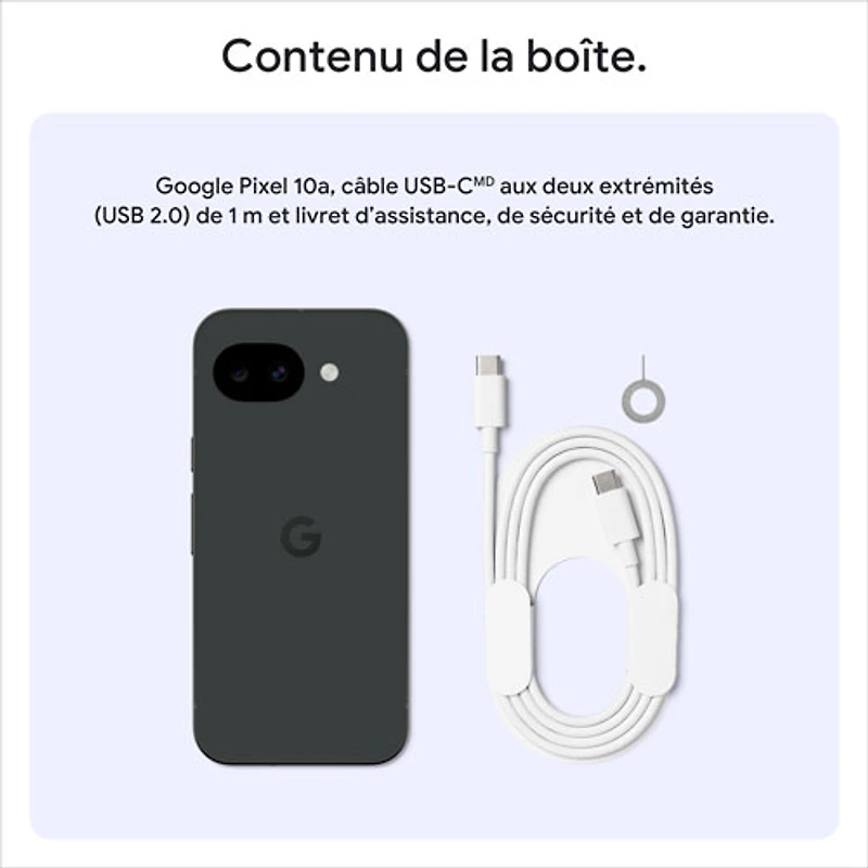 Pixel 10a de 128 Go de Google avec Koodo - Framboise - Forfait Balance sélectionné