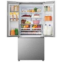 Hisense 30" 20.8 Cu. Ft. French Door Refrigerator (RF210N6AIE) - Stainless Steel