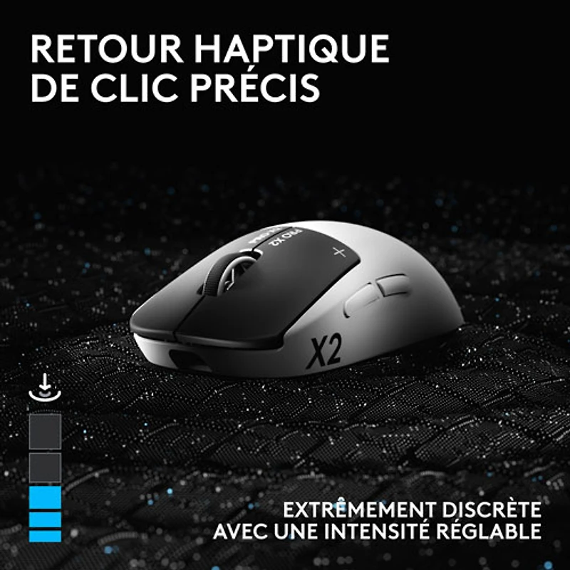 Logitech Pro X2 Superstrike 44000 DPI Wireless Optical Gaming Mouse - White