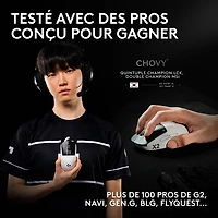 Logitech Pro X2 Superstrike 44000 DPI Wireless Optical Gaming Mouse - White