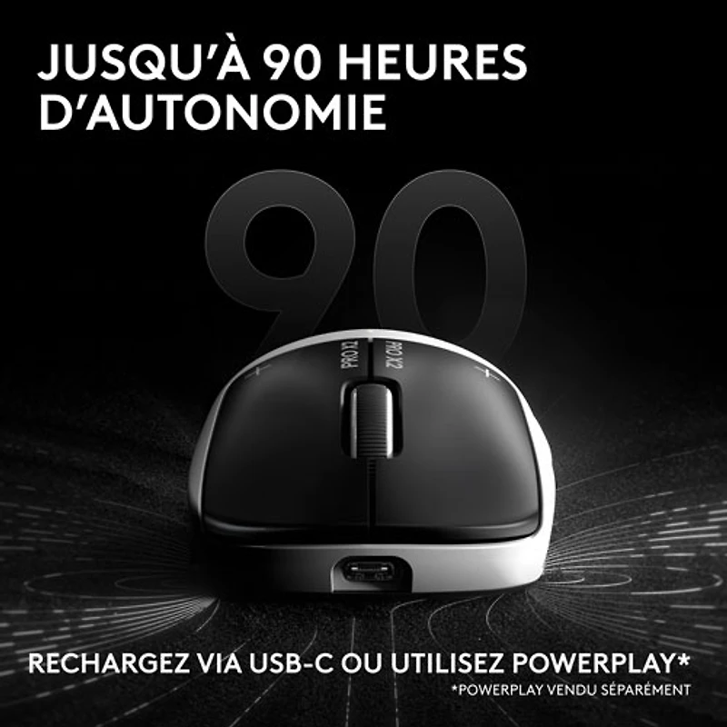 Logitech Pro X2 Superstrike 44000 DPI Wireless Optical Gaming Mouse - White