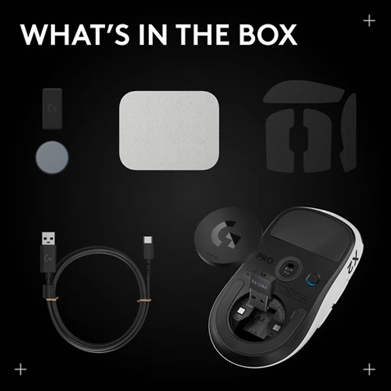 Logitech Pro X2 Superstrike 44000 DPI Wireless Optical Gaming Mouse - White