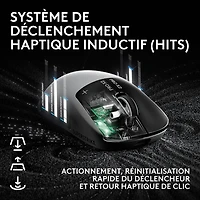 Souris de jeu optique sans fil 44 000 ppp Pro X2 Superstrike de Logitech - Blanc