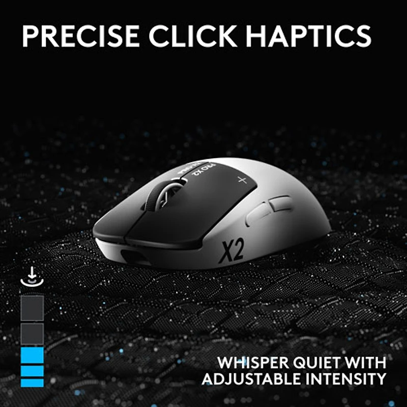Logitech Pro X2 Superstrike 44000 DPI Wireless Optical Gaming Mouse - White
