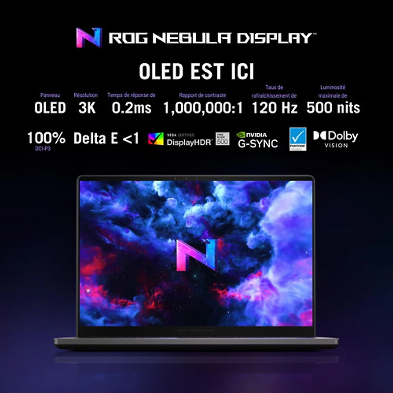 Portable de jeu 14 po ROG Zephyrus G14 d'ASUS - Gris éclipse (Ryzen AI 9 HX 370 AMD/RAM 32 Go/SSD 1 To/GeForce RTX 5060)