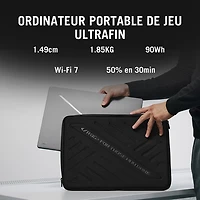 Portable de jeu 16 po ROG Zephyrus G16 d'ASUS - Gris éclipse (Core Ultra 9 285H d'Intel/RAM 32 Go/SSD 1 To/GeForce RTX 5060)