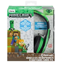Kiddesigns Minecraft Over-Ear True Wireless Headphones