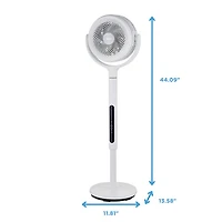 Midea DualBlade Air Circulator Pedestal Fan - 7" - White